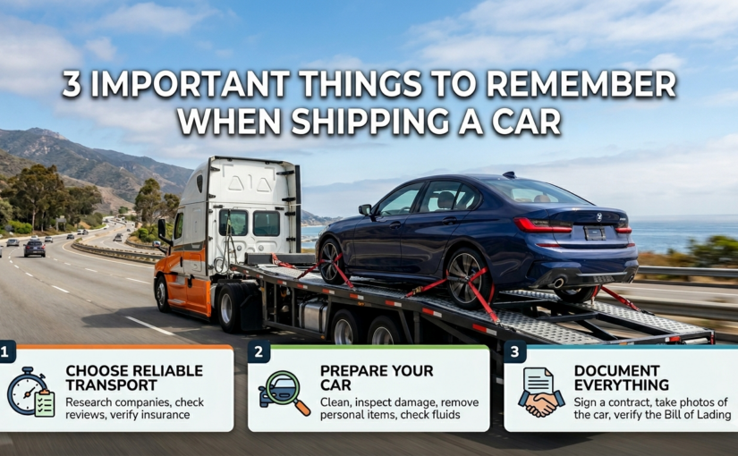 3 Important Things to Remember When Shipping a Car
