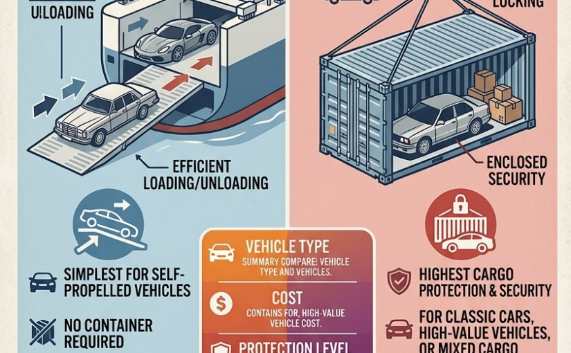 RoRo or Container? How to Choose the Right Shipping Method for Your Vehicle